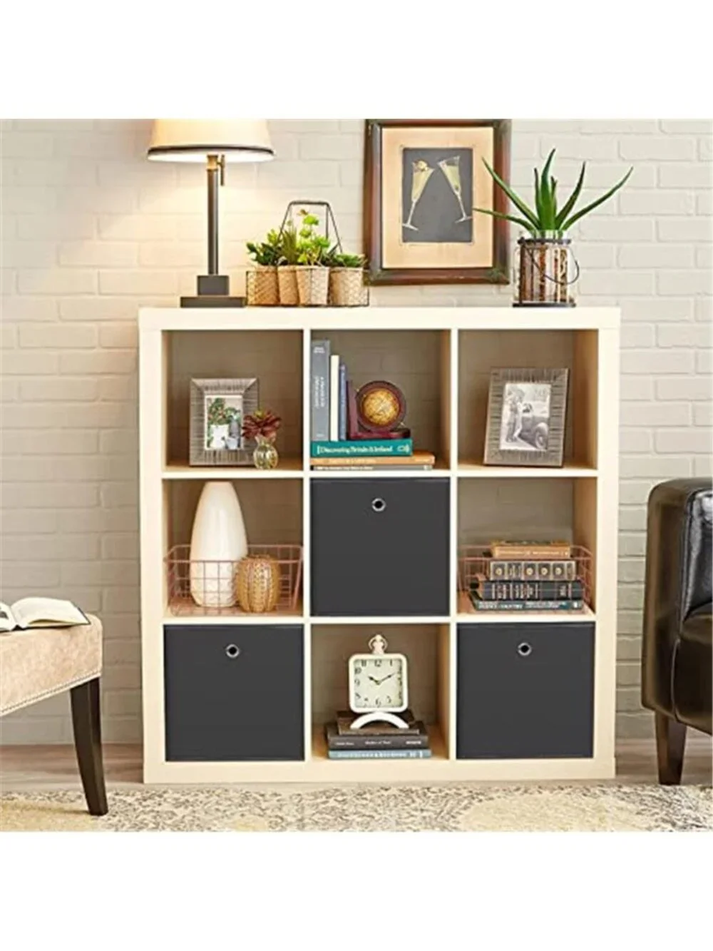 Fabric Cubes Storage Containers 11 Inch Cloth Storage Cube Foldable Storage